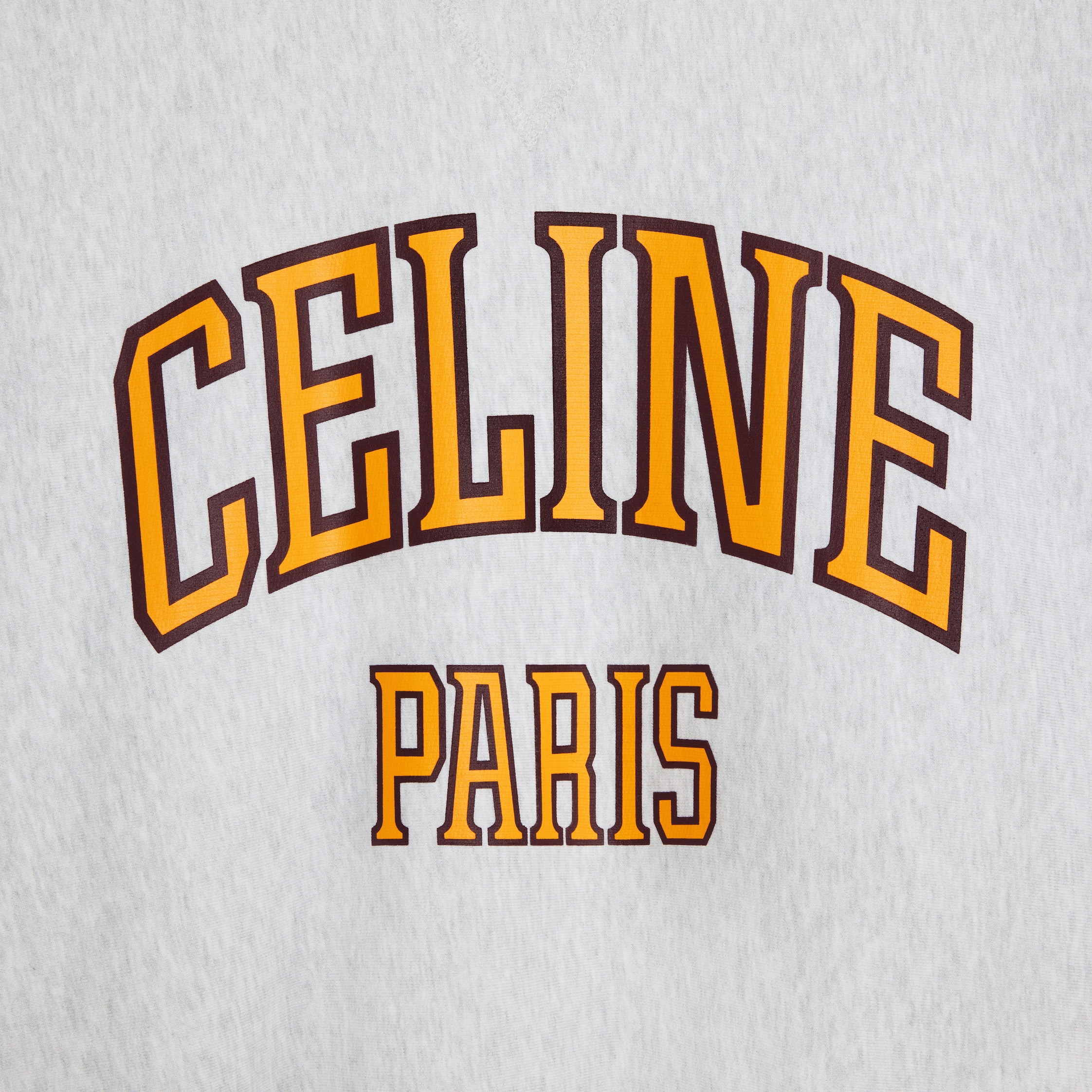 loose sweatshirt IN cotton fleece - PALE GREY / YELLOW / BURGUNDY