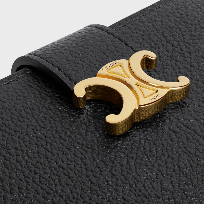 FINE STRAP WALLET NINO IN SUPPLE GRAINED CALFSKIN - BLACK - GIFT FINDER - 1 | CELINE