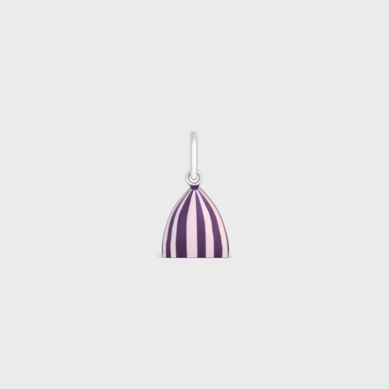 Celine Charms Berlingot in Resin and Brass with Rhodium Finish - PURPLE / SILVER - CHARMS - 1 | CELINE