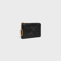 ふ*う様 CELINE ブラックレザーコインケース CELINE セリーヌ 小銭入れ コインケース 三角 レザー ブラック