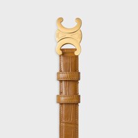 Medium 25MM Triomphe Belt IN ALLIGATOR - BLONDE -  - 1 | CELINE