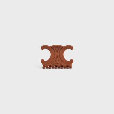 CELINE 라지 헤어 클로 - 아세테이트 - 카멜 - CELINE WOMEN COLLECTION - 4 | CELINE