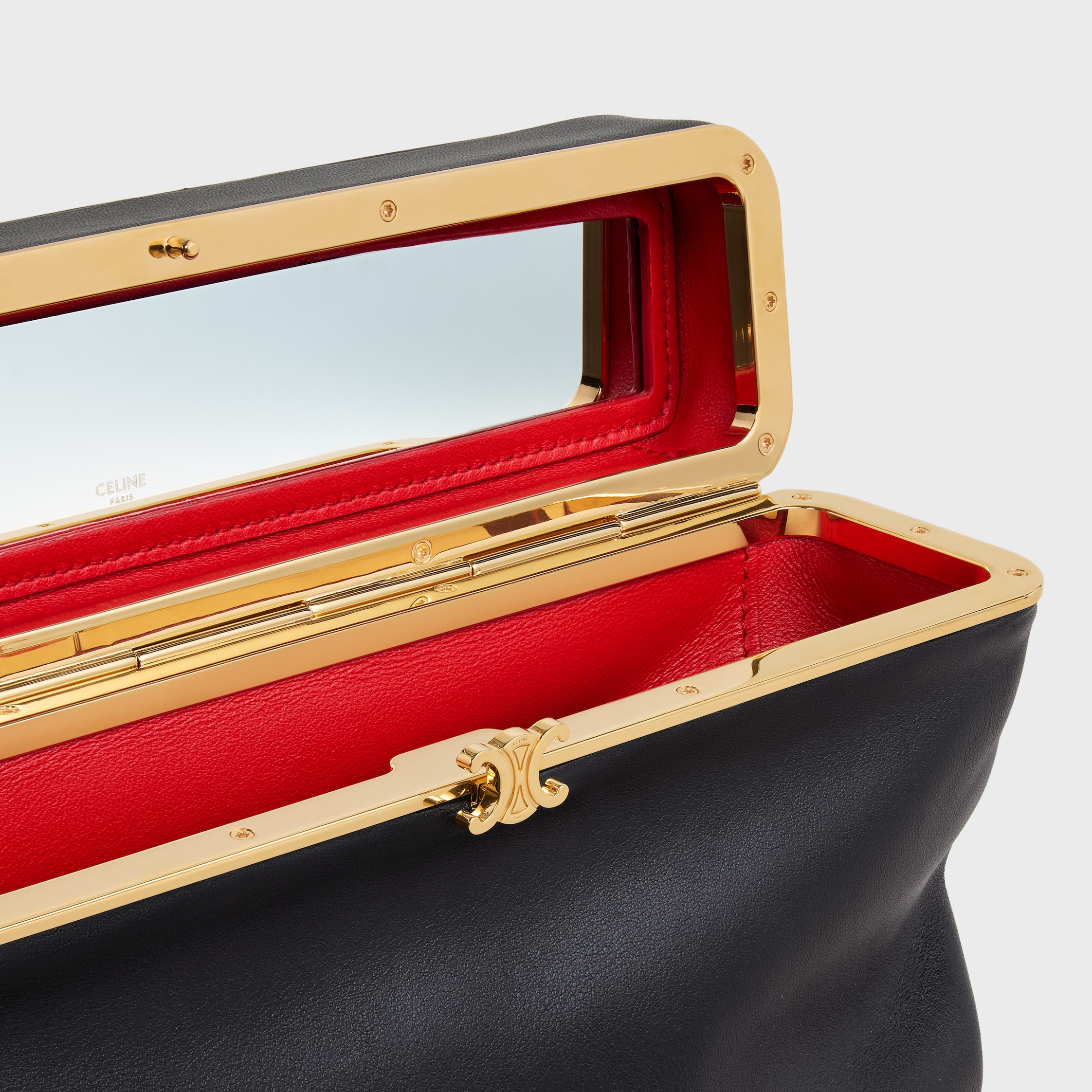 バッグ CELINE CO_MI Pre-Owned Grey Drummed Calfskin Leather Luggage Nano Q5B00J40EC007