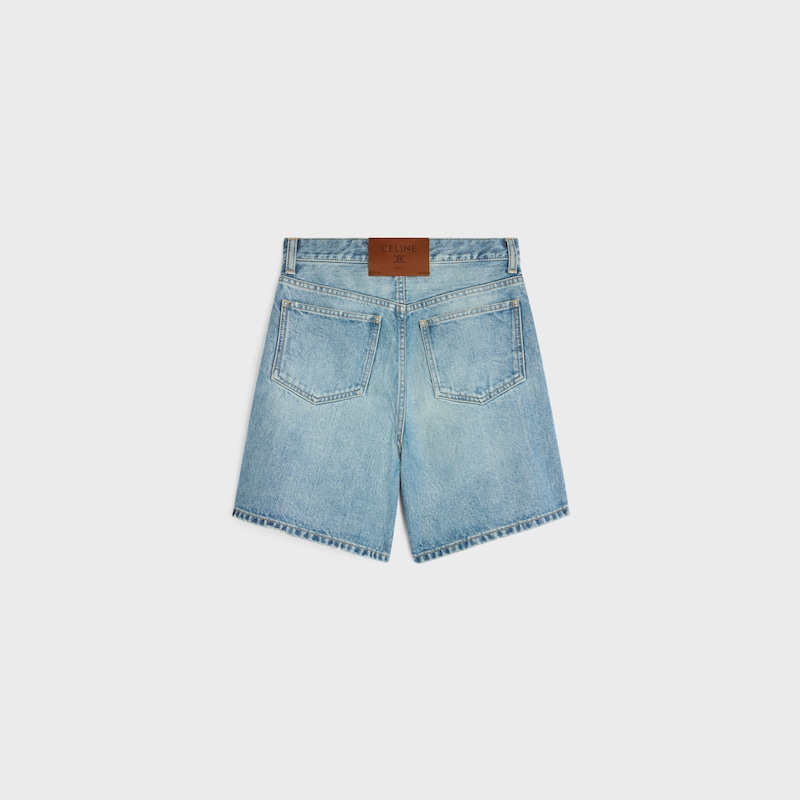 short 001 denim coton - TRUE BLUE WASH -  - 1 | CELINE