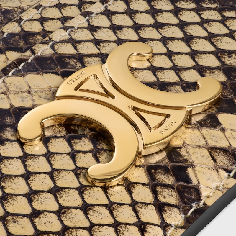 CARD HOLDER TRIOMPHE IN Python - HONEY - COIN AND CARD HOLDERS - 1 | CELINE