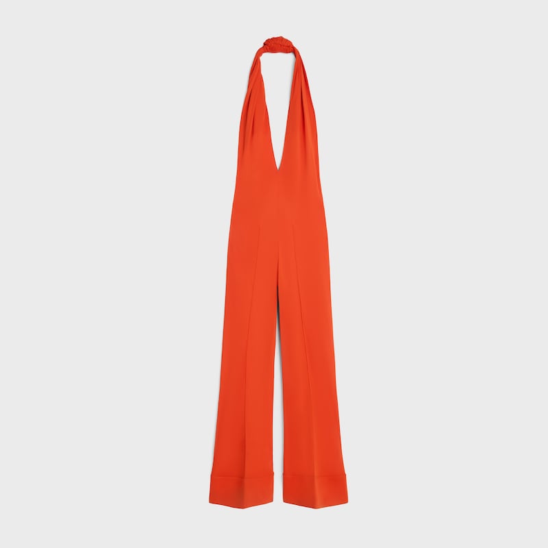 jumpsuit IN viscose jersey - RETRO ORANGE -  - 1 | CELINE