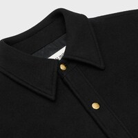 egg overshirt in double face cashmere - BLACK -  - 1 | CELINE