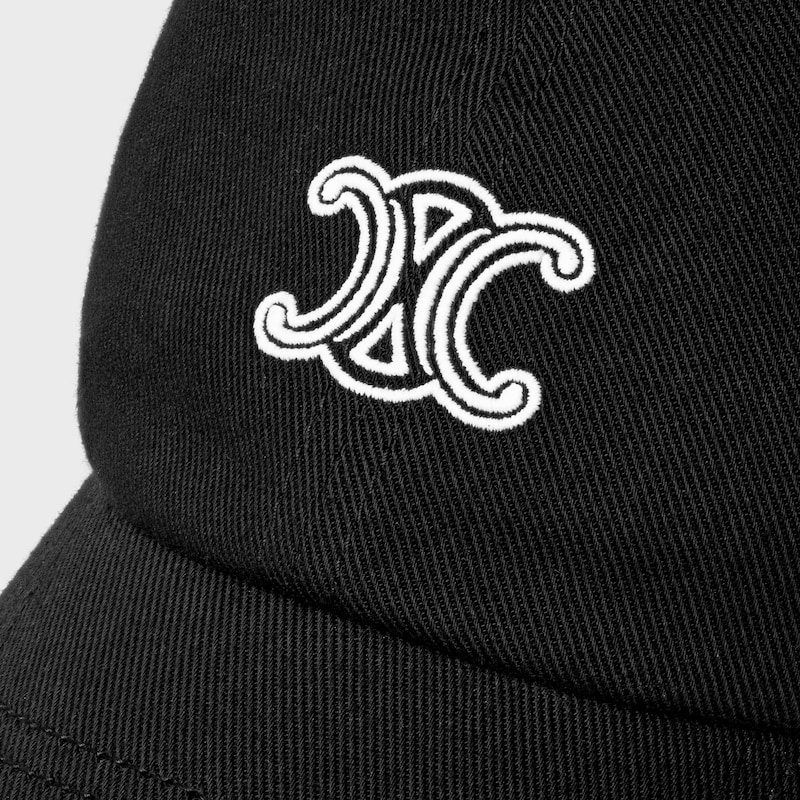 richelieu cap IN light cotton twill - BLACK -  - 1 | CELINE