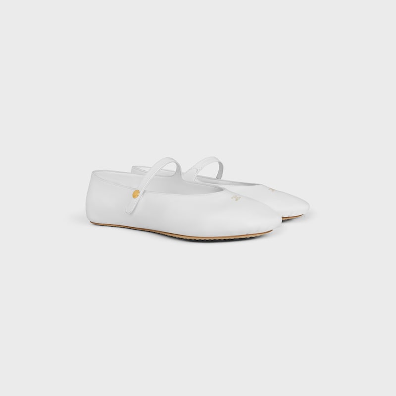 BALLERINE BALLET EN CUIR D'AGNEAU - ULTRA BLANC -  - 1 | CELINE