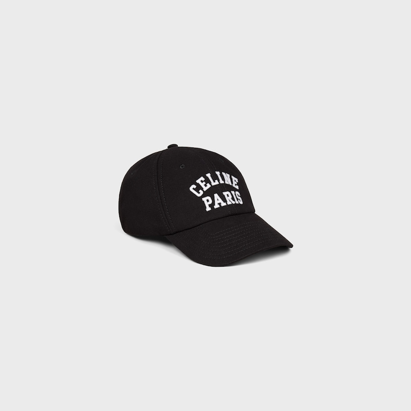richelieu cap IN cotton twill - BLACK / WHITE -  - 1 | CELINE