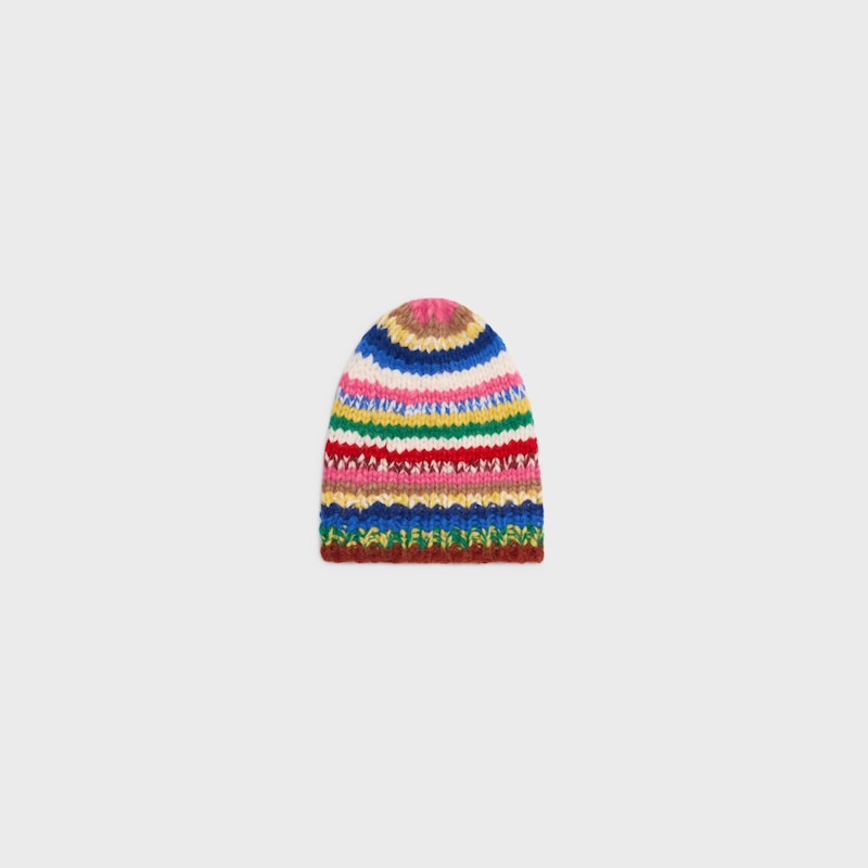 BEANIE IN MOULINE ALPACA AND WOOL - MULTICOLOR -  - 1 | CELINE