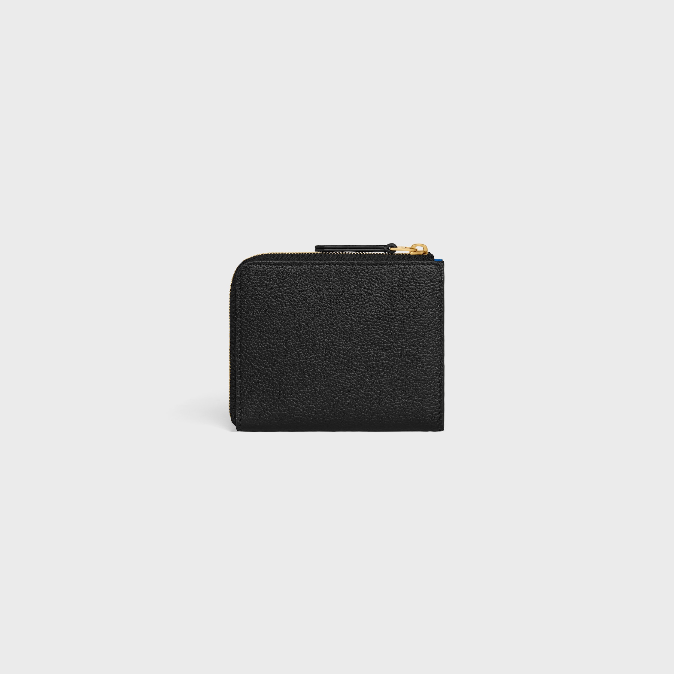 FLAT ZIPPED WALLET TRIOMPHE STAMP IN SUPPLE GRAINED CALFSKIN