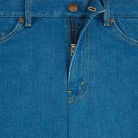 플레어 진 - 코튼 데님 - 웨스턴 블루 라이트 스톤 워시 -  - 1 | CELINE