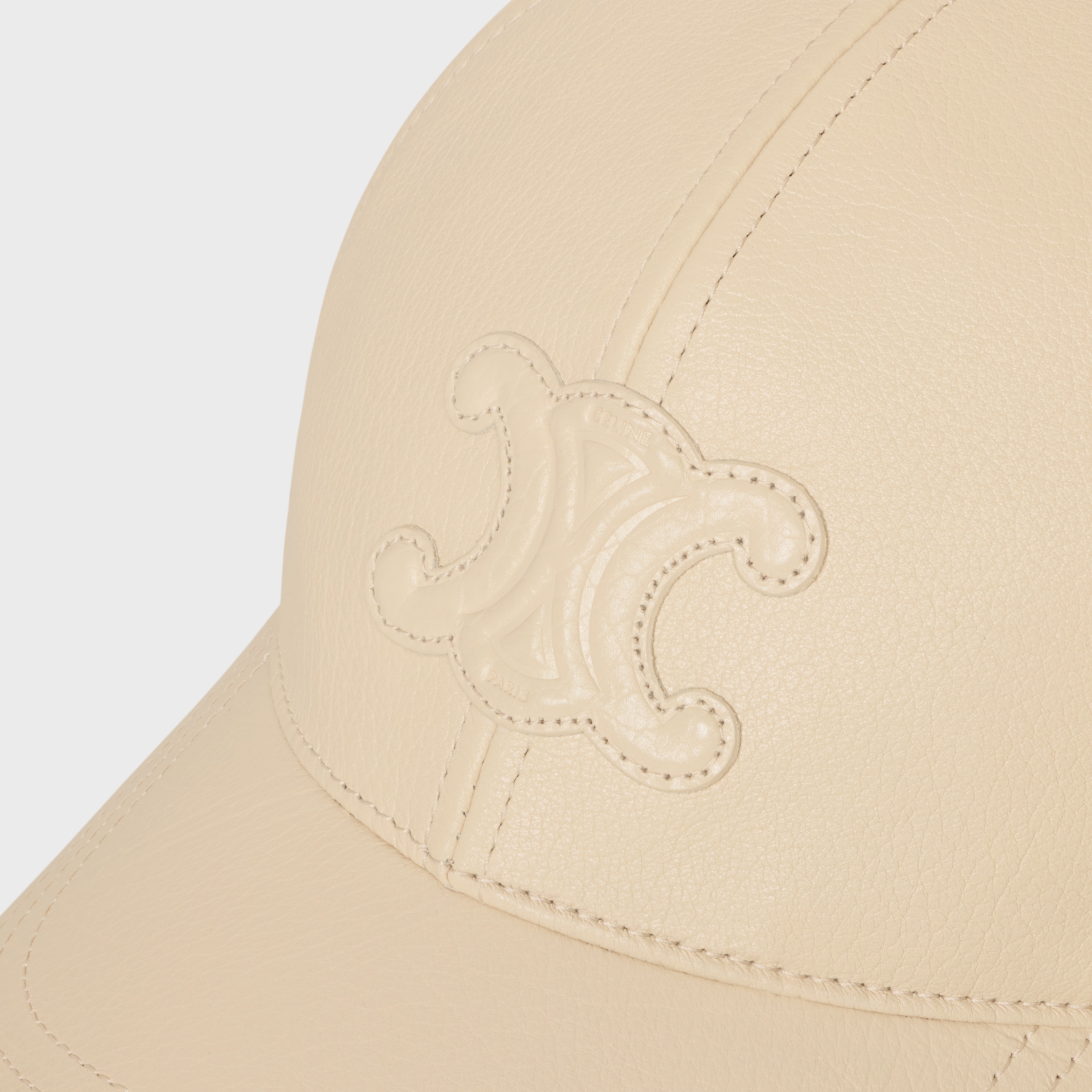トリオンフ ベースボールキャップ / カーフスキン - クリーム | CELINE