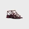 CELINE CLEMENCE MULTI TRIOMPHE SANDAL IN LAMBSKIN - Deep Burgundy -  - 2 | CELINE