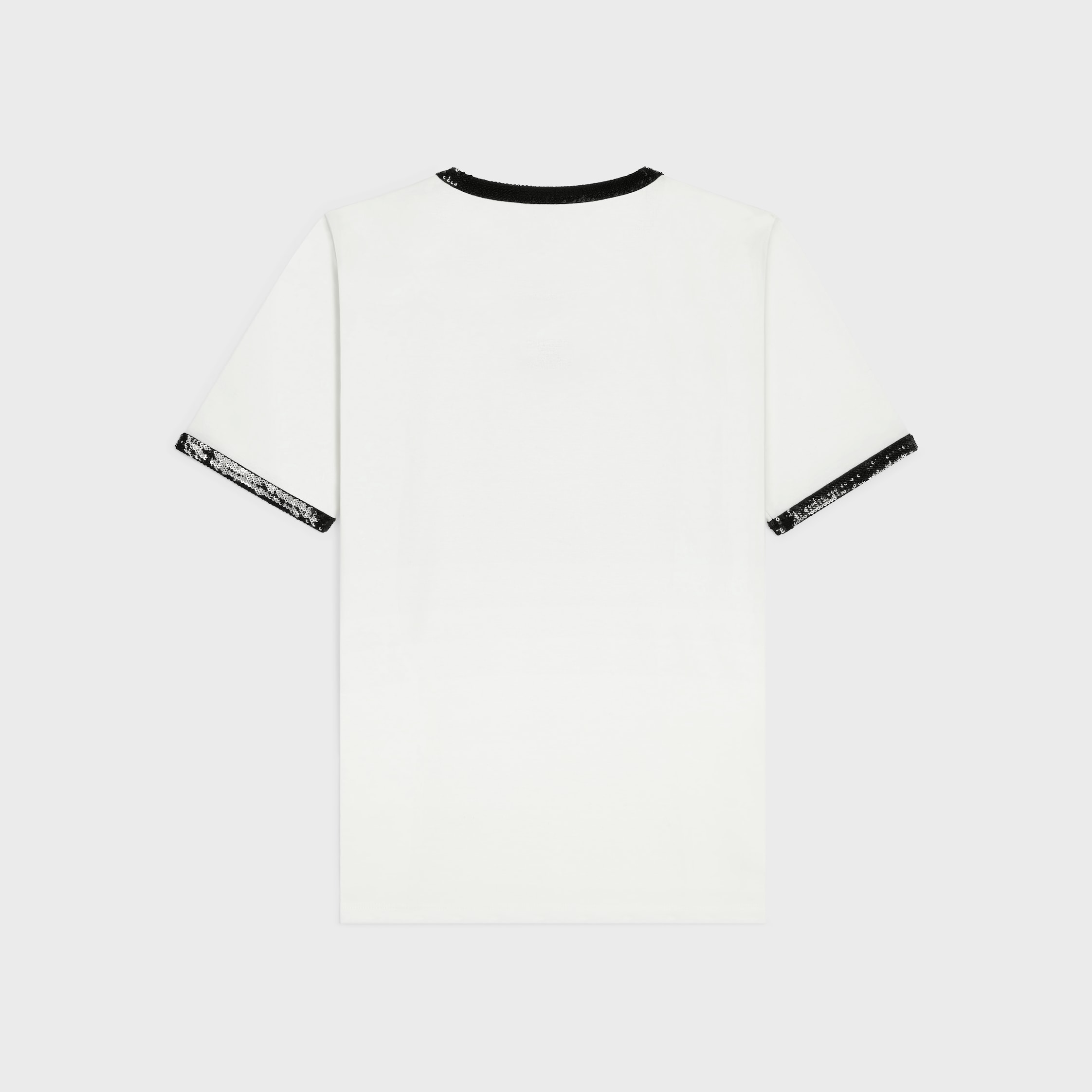 関税込 t-shirt with triomphe embroidery in cotton jersey T-SHIRT WITH TRIOMPHE EMBROIDERY IN COTTON JERSEY - | CELINE