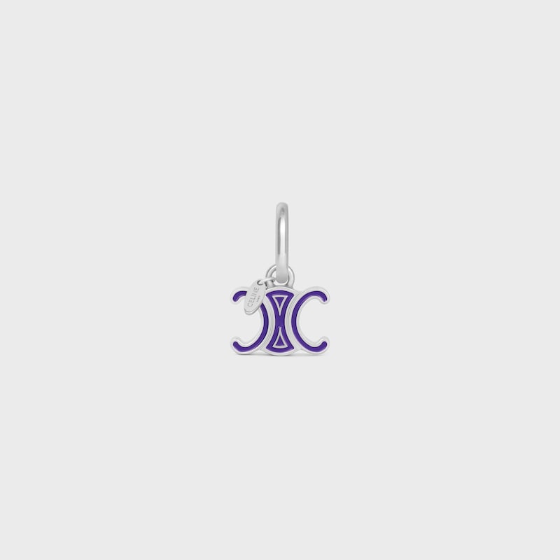 Triomphe Celine Charms en &eacute;mail et Laiton Rhodi&eacute; - Argent / Violet - CELINE CHARMS - 1 | CELINE