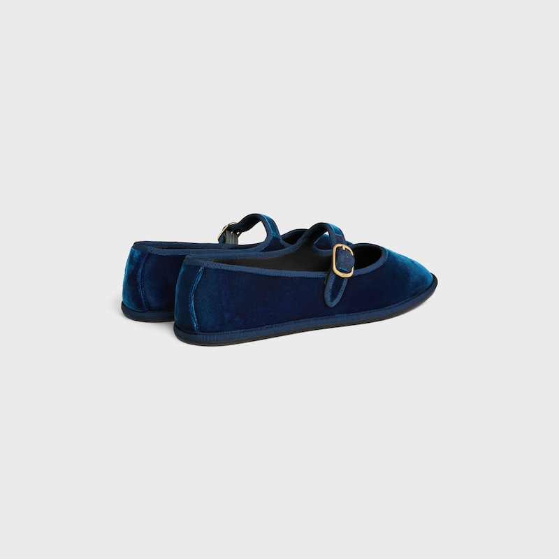 ÈVE TRIOMPHE BALLERINA IN VELVET - DEEP BLUE - - 1 | CELINE