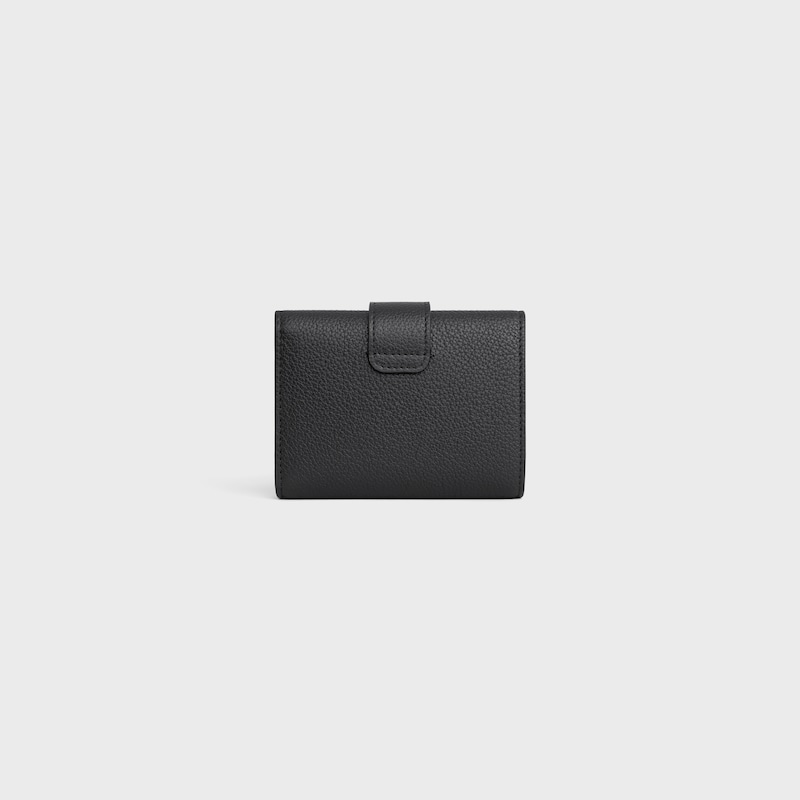 FINE STRAP WALLET NINO IN SUPPLE GRAINED CALFSKIN - BLACK - GIFT FINDER - 1 | CELINE