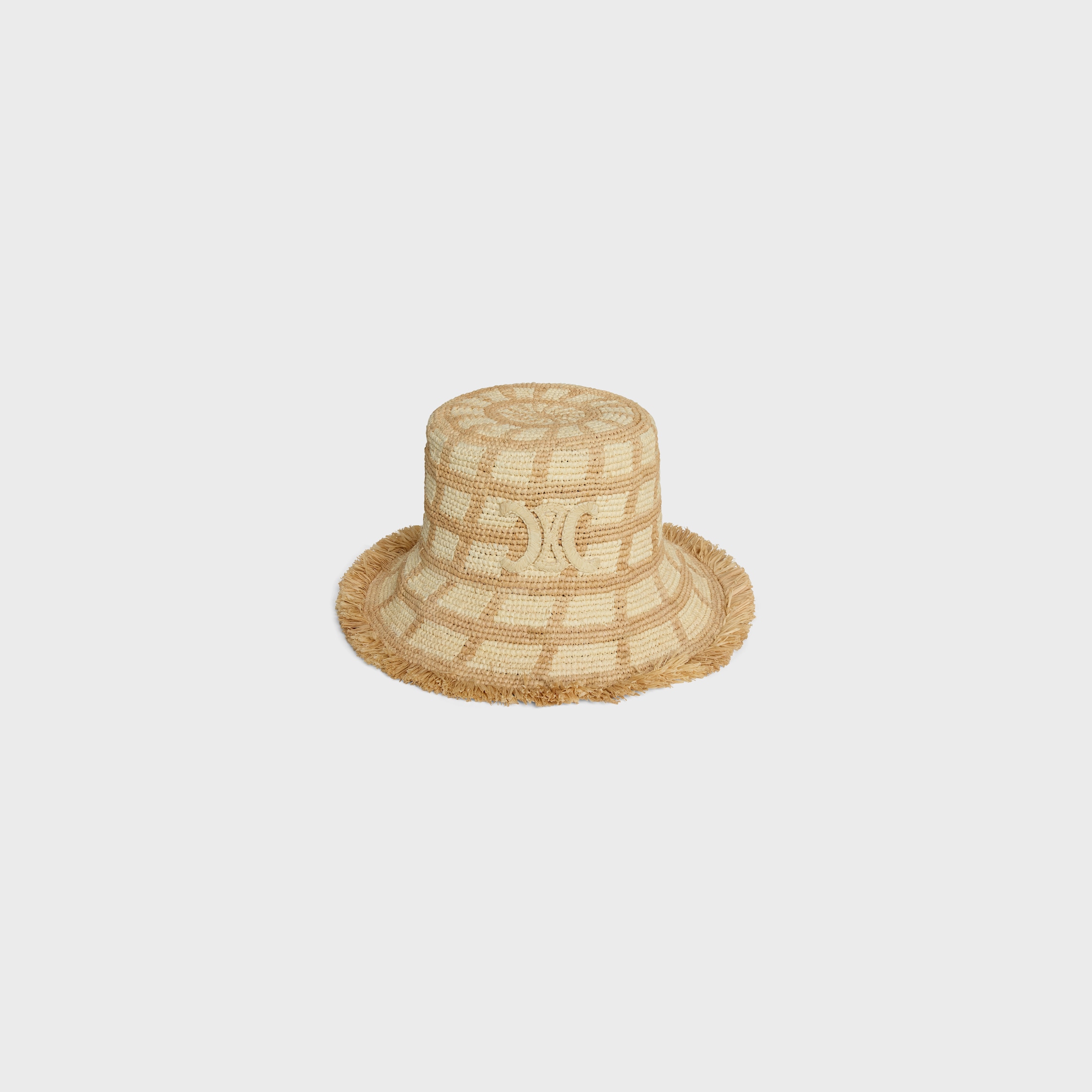 triomphe bob IN check raffia - NATURAL / ECRU | CELINE