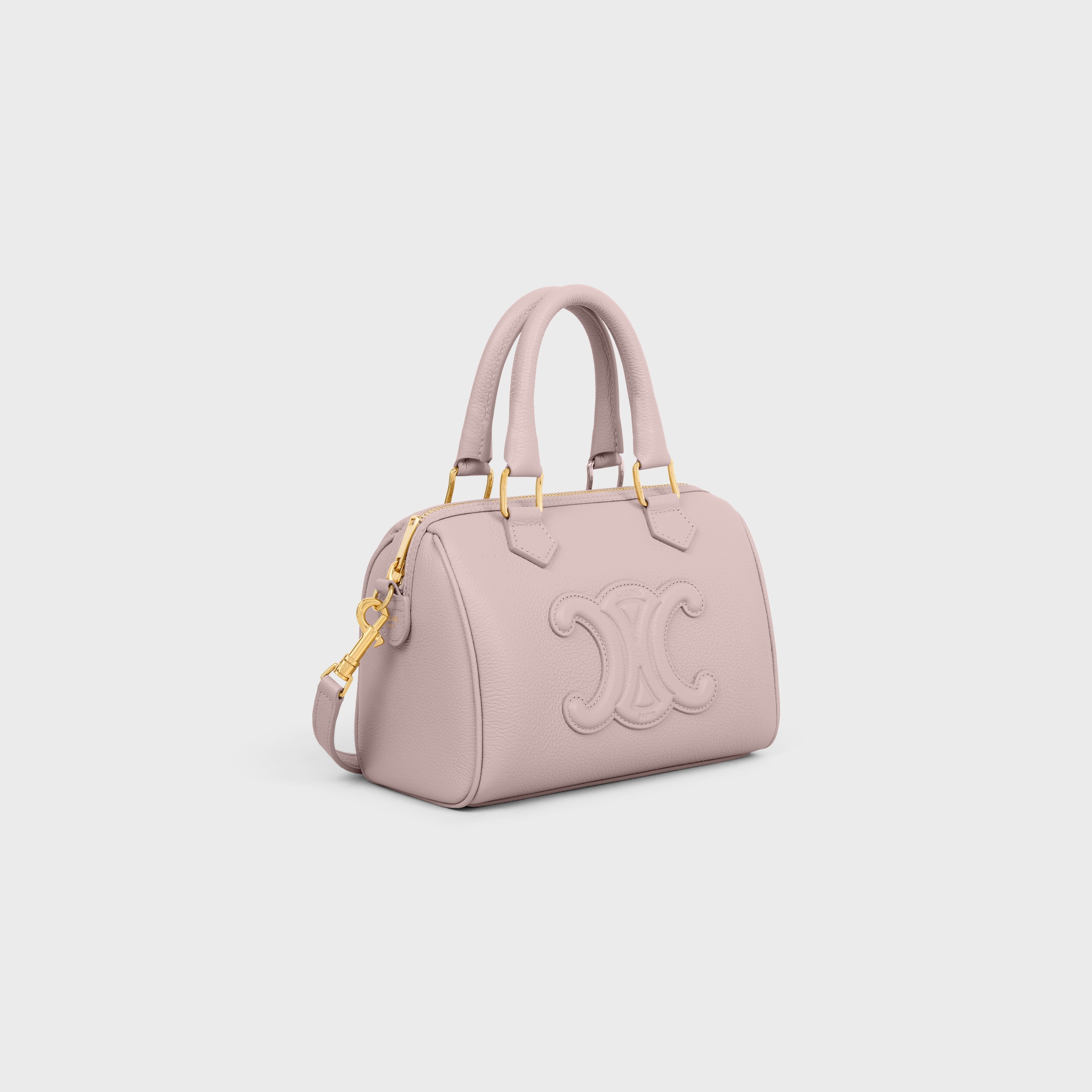 スモール ボストン / グレインドカーフスキン - ブリーチピンク