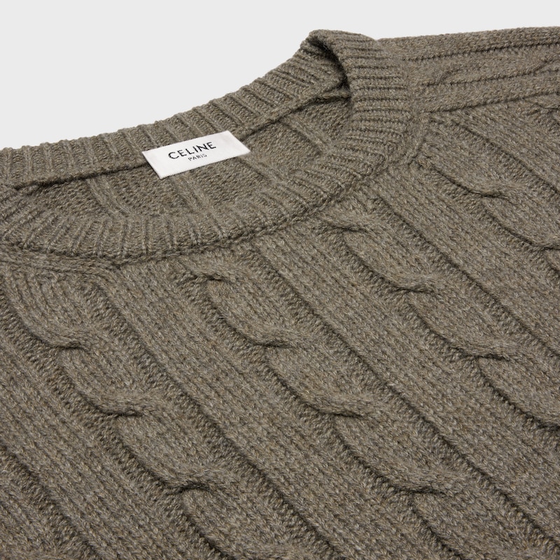 jersey triomphe de cachemira trenzada - Topo -  - 1 | CELINE