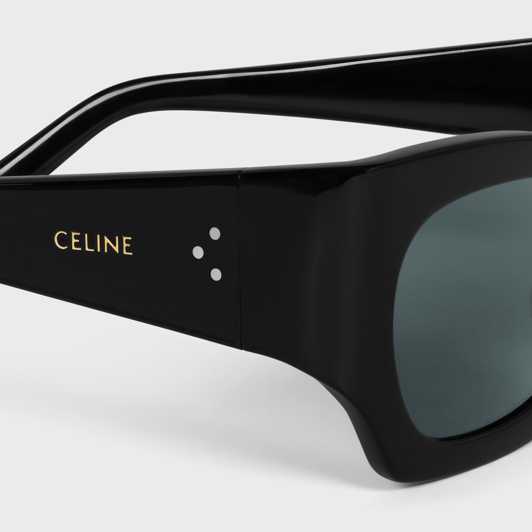 Graphic S333 sunglasses in Acetate - BLACK | CELINE