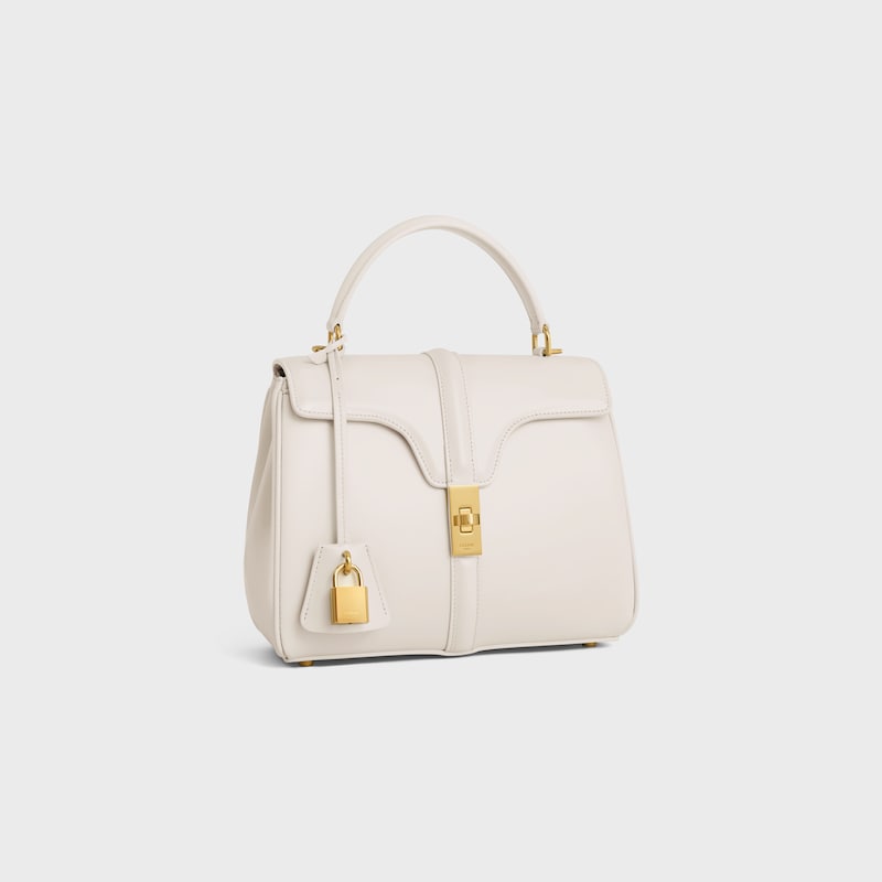 Small 16 Bag IN satinated calfskin - RICE - TOP-HANDLE BAGS - 1 | CELINE