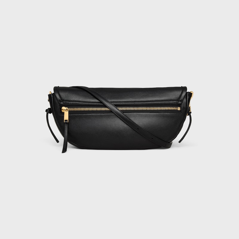 LITTLE HALFMOON SOFT TRIOMPHE IN SUPPLE SHINY LAMBSKIN - BLACK - SOFT TRIOMPHE - 1 | CELINE