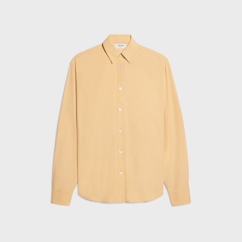 loose shirt IN COTTON POPLIN - BEURRE -  - 1 | CELINE