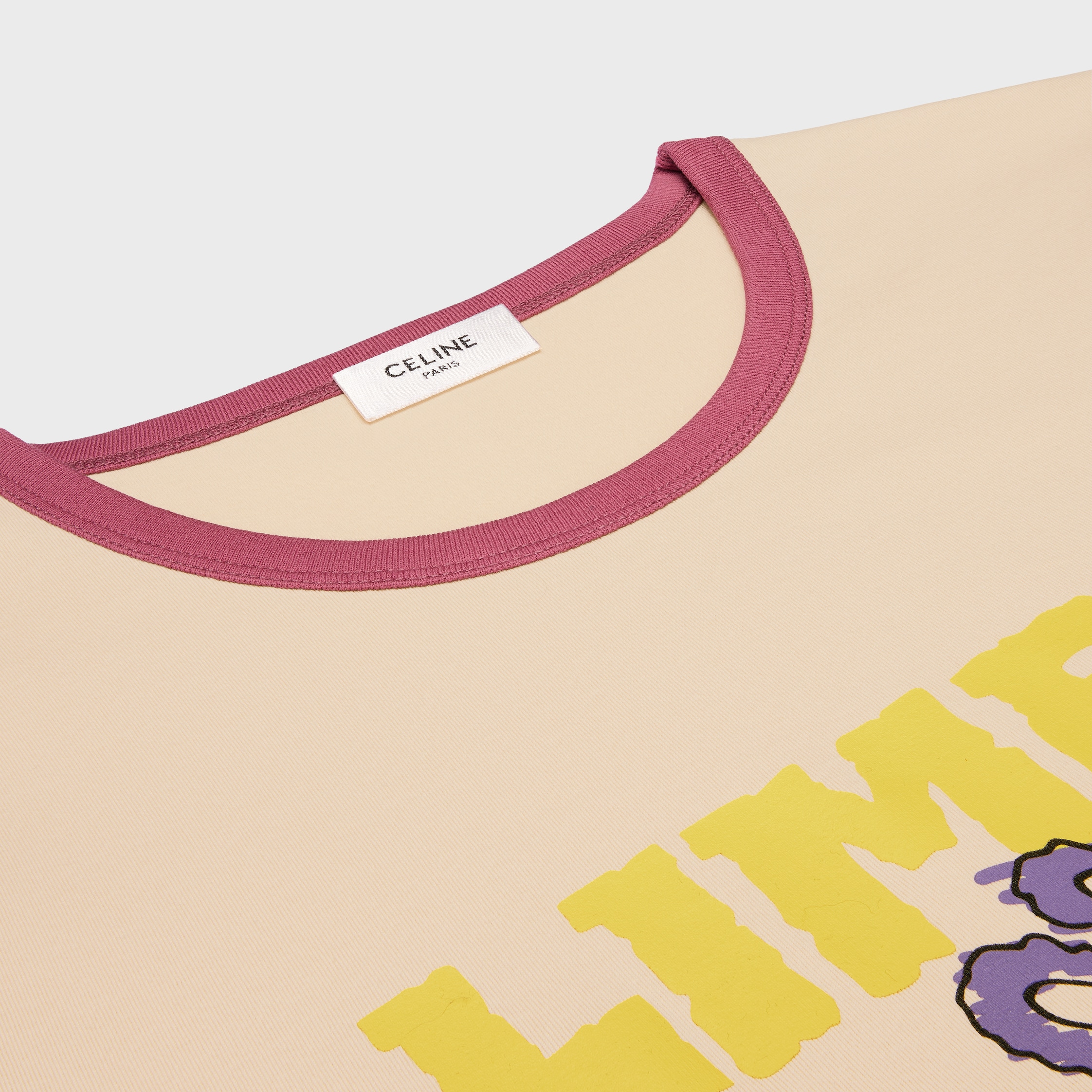 関税込 CELINE BLASON 70’s Tシャツ / コットンジャージー celine blason 70's t-shirt in cotton jersey - CREAM / CACAO