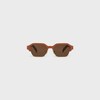 Black Frame 63 sunglasses in Acetate and Metal - Rust / Light Gold -  - 1 | CELINE