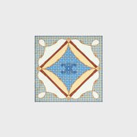 bandana IN silk twill - IVORY/BLUE/YELLOW -  - 1 | CELINE