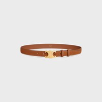 Medium 25MM Triomphe Belt IN NUBUCK CALFSKIN - CAMEL -  - 1 | CELINE