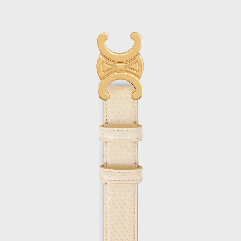 Triomphe Belt 25MM in PYTHON - CREAM -  - 1 | CELINE
