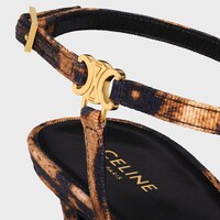 CELINE ダナ ウェッジミュール スエードカーフスキン&シアリング CELINE ダナ ウェッジミュール スエードカーフスキン&シアリング