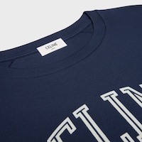 long sleeved t-shirt IN cotton jersey - NAVY/OFF WHITE -  - 2 | CELINE