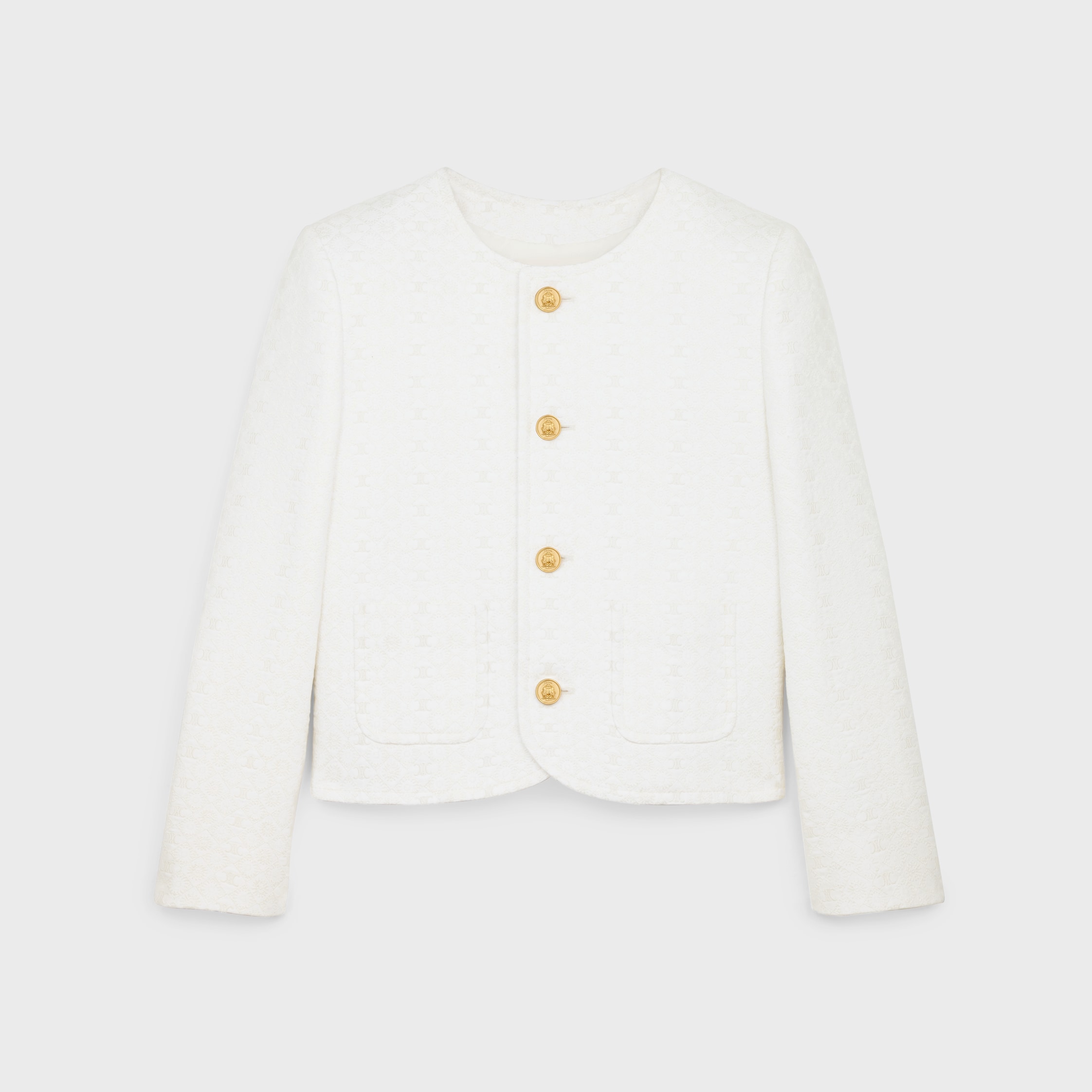 chealsea jacket in quilted cotton - WHITE/IVORY | CELINE