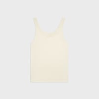 embroidered top IN silk satin - OFF WHITE -  - 2 | CELINE