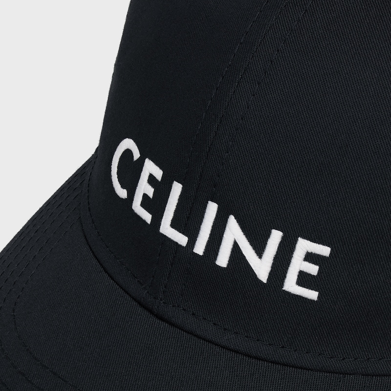 CELINE BASEBALL CAP IN COTTON - BLACK -  - 1 | CELINE