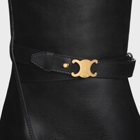 CELINE 트리옹프 가란스 스트랩 하이 부츠 - 카프스킨 - 블랙 -  - 1 | CELINE