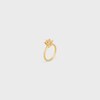 Triomphe Solitaire Sparkle Ring in Strass and Brass with Gold Finish - GOLD -  - 2 | CELINE