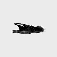 CELINE ALMA TRIOMPHE FLAT SLINGBACK in GLOSSY CALFSKIN - BLACK -  - 2 | CELINE