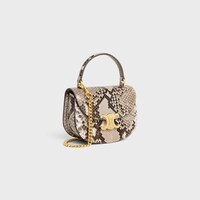 MINI CHAIN BESACE CLEA in PYTHON - NATURAL - MORE LINES - 2 | CELINE