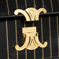 TEEN GARANCE bag IN STRIPED SEQUINS - Black / Gold - TRIOMPHE - 1 | CELINE