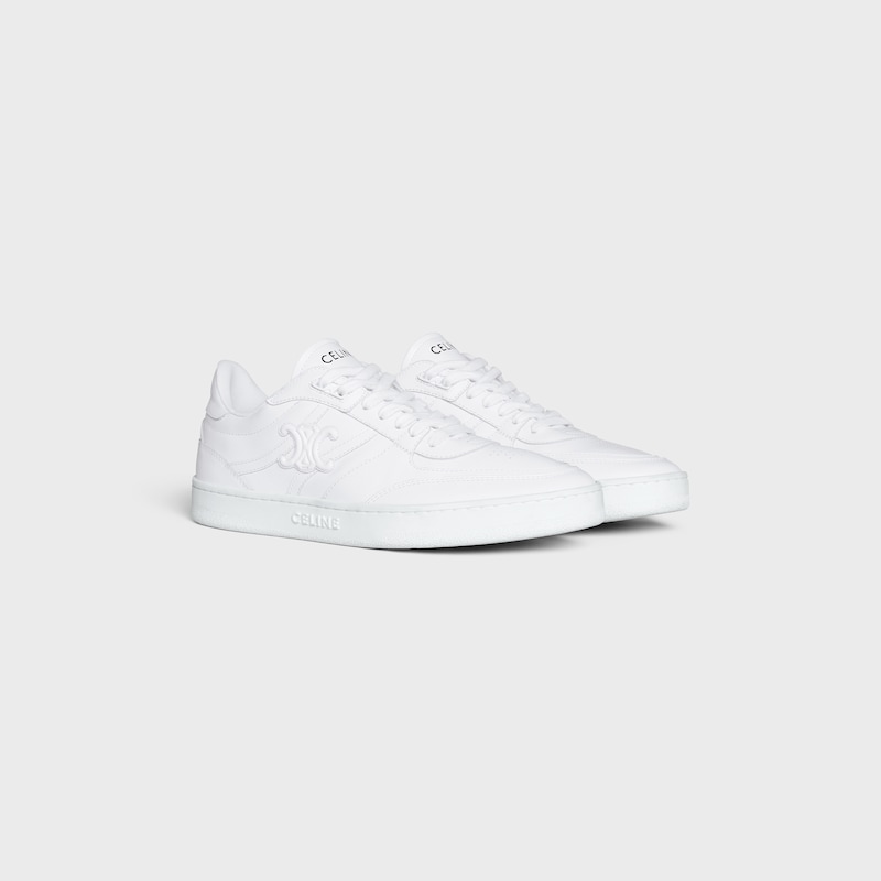 CELINE TRAINER - CT-11 LOW LACE-UP SNEAKER IN CALFSKIN - OPTIC WHITE -  - 1 | CELINE
