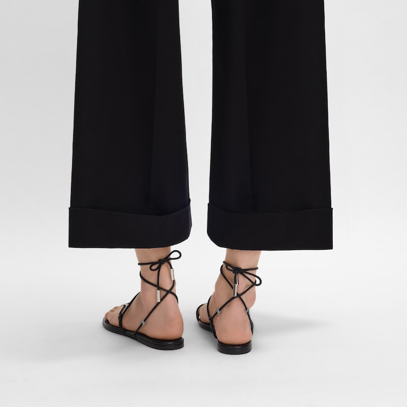 SANDALE SPIRAL EN CUIR D'AGNEAU - Noir -  - 1 | CELINE