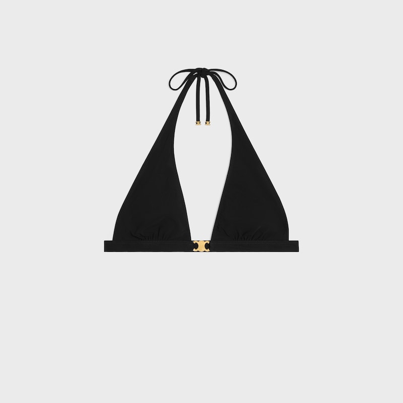 triangle top IN matte jersey - BLACK -  - 1 | CELINE