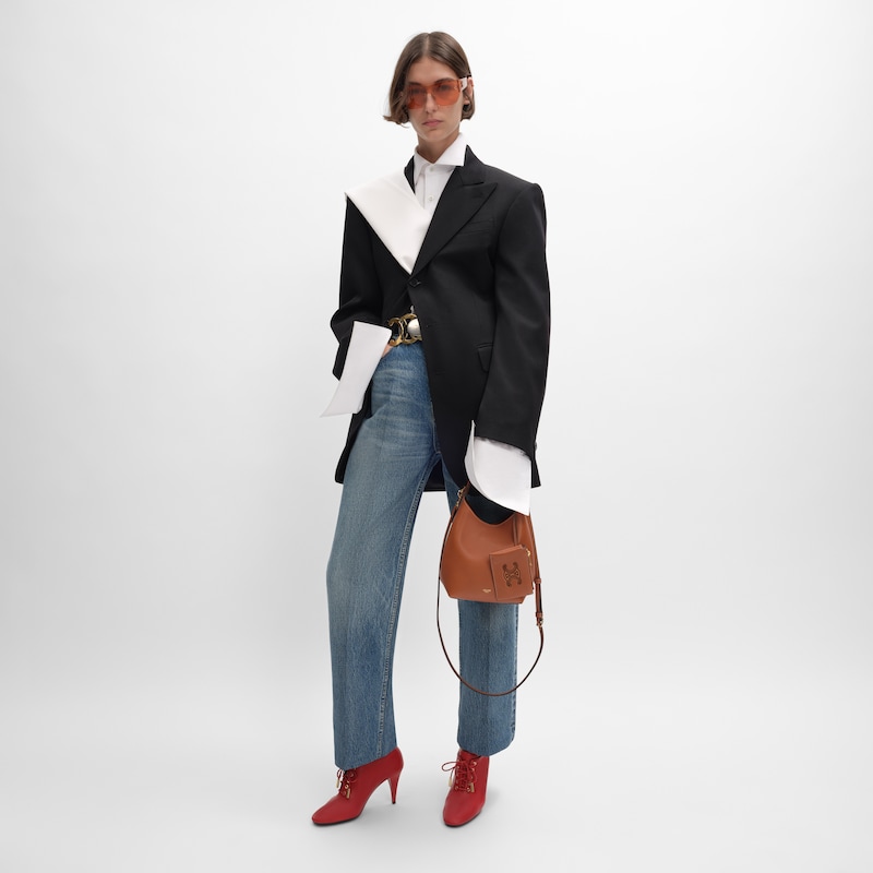 스몰 호보 - 부드러운 서플 카프스킨 - 탠 - NEW - 1 | CELINE