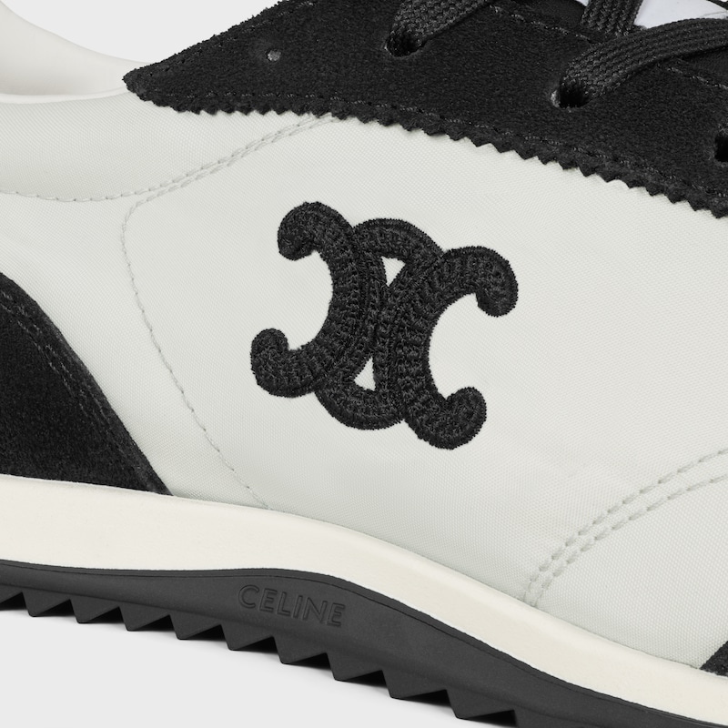 RACER SNEAKER IN NYLON, SUEDE CALFSKIN AND CALFSKIN - GREY/ BLACK -  - 1 | CELINE